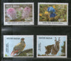 India 1996 Himalayan Ecology Bird Animals Flower 4v Phila-1488-91 MNH