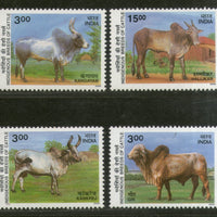 India 2000 Indigenous Breeds of Cattle Phila-1758-61 MNH