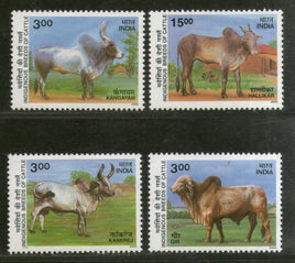 India 2000 Indigenous Breeds of Cattle Phila-1758-61 MNH