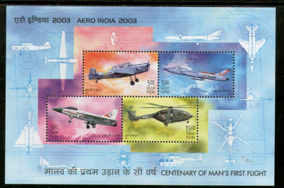 India 2003 Aero India Aviation Show Aeroplane Transport Phila 1954 M/s MNH
