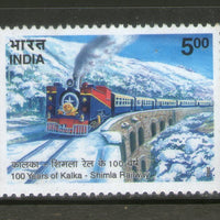 India 2003 Kalka - Shimla Railway Phila-2008 MNH