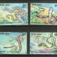India 2003 Nature India Snakes Cobra Reptile 4v Phila-2009-12 MNH