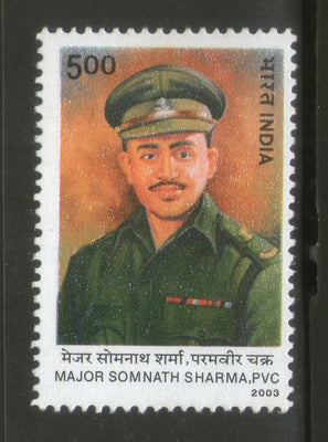 India 2003 Major Somnath Sharma Param Veer Chakra Military Phila-2036 MNH
