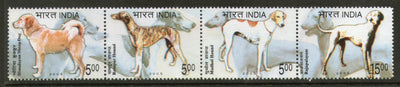 India 2005 Breeds of Dogs Se-tenant Phila -2108 MNH Animal
