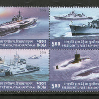 India 2006 President's Review Fleet Ship Se-tenant Phila-2170 MNH