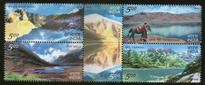 India 2006 Himalayan Lakes Geology Mountain Phila-2221 Se-tenant MNH