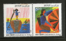 India 2006 Children's Day Paintings Krishna & Karna Phila-2225 Se-tenant MNH