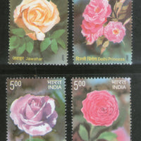 India 2007 Fragrance of Roses Flowers Tree Plant Flora 4v Phila-2247a MNH