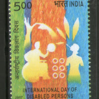 India 2007 Int'l Day of Disabled Persons Braille Phila-2322 MNH