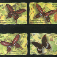 India 2008 Endemic Butterflies Moth Insect 4v Phila 2338a MNH