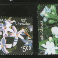 India 2008 Jasmine Flowers Fragrance Flora 2v Phila-2351a MNH