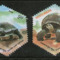 India 2008 Aldabra Giant Tortoise Setenant Phila-2369 MNH