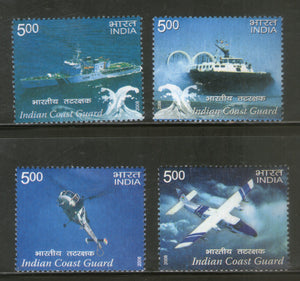 India 2008 Indian Coast Guard Ship 4v Phila-2379a MNH