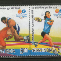 India 2008 Commonwealth Youth Games Setenant Phila-2394 MNH