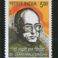 India 2008 Dr. Laxmi Mall Singhavi  Phila-2421 1v MNH