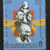 India 2008 Universal Declaration of Human Rights Gandhi Phila-2422 MNH
