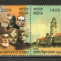 India 2008 Indian Institute of Science Se-tenant Phila-2425 MNH