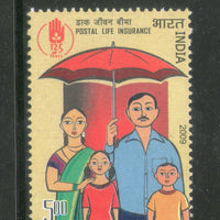 India 2009 Postal Life Insurance 125th Anniversary Phila-2453 MNH