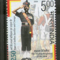 India 2009 Madras Regiment Military Soldier Phila-2469 MNH