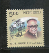 India 2009 R. K. Narayan Writer Phila 2510 MNH