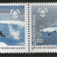 India 2009 Preserve Polar Regions & Glacier Penguin Se-tenant Phila-2562 MNH