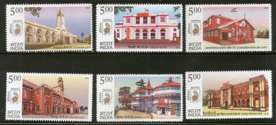 India 2010 Postal Heritage Building Phila-2595-2600 6v MNH