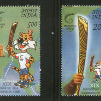 India 2010 Queen Baton Relay Commonwealth Games Phila-2608-9 MNH