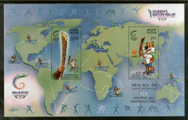 India 2010 Queen Baton Relay Commonwealth Game Phila-2610 M/s MNH