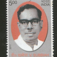 India 2011 V. Subbiah Phila- 2679 1v MNH