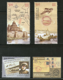 India 2011 100 Years of First Airmail Aerial Post Phila 2683-86 4v MNH