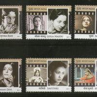 India 2011 Legendary Heroines of Indian Cinema 6v MNH