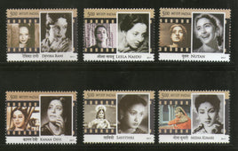 India 2011 Legendary Heroines of Indian Cinema 6v MNH
