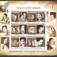 India 2011 Legendary Heroines of Indian Cinema M/s MNH