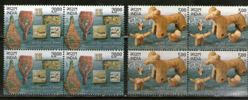 India 2011 Archaeological Survey of India Art Handicraft 2v BLK/4 Set MNH