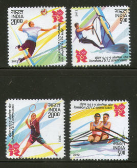 India 2012 London Olympic Games Badminton Sailing Rowing Handball Sport 4v MNH