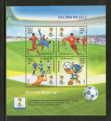 India 2014 FIFA World Cup Football Sport Mascot M/s MNH
