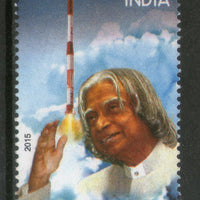 India 2015 Dr. A P J Abdul Kalam Scientist Missile Man Phila-3008 MNH