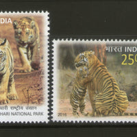 India 2016 Tadoba Andhari National Park Tiger Reserve Wild Life Animal 2v MNH