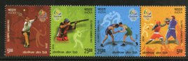 India 2016 Rio Olympic Games Badminton Wrestling Sport Sc 2803 Se-Tenant MNH