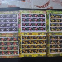 India 2016 Orchids Flowers Plant Tree Flora Set of 6 Sheetlets MNH