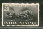 India 1953 Railway Centenary Steam Locomotive Phila-307 MNH