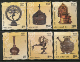 India 2016 Indian Metal Craft Nataraja Antique Objects Art Phila 3081-86 6v MNH