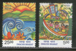 India 2016 Swachh Bharat Environment Painting Phila 3092-93 MNH