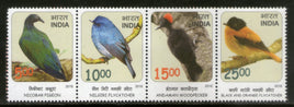 India 2016 Birds Near Threatened Pigeon Flycatcher Woodpecker Wildlife Fauna 4v Set MNH