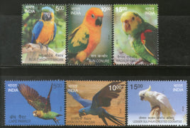 India 2016 Exotic Birds Parrots Blue Throated Macaw Wildlife Phila 3110-15 MNH
