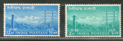 India 1953 Centenary of Indian Telegraph Phila-310-11 MNH