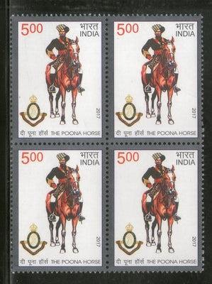 India 2017 The Poona Horse Military Costume BLK/4 MNH - Phil India Stamps