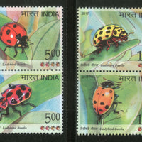 India 2017 Ladybird Beetle Insect Animals Wildlife Fauna Se-Tenant MNH # A - Phil India Stamps