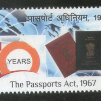 India 2017 Indian Passports Act 1967 1v MNH - Phil India Stamps