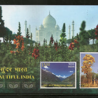 India 2017 Beautiful India Taj Mahal Mountains Flowers Tree Nature M/s MNH - Phil India Stamps